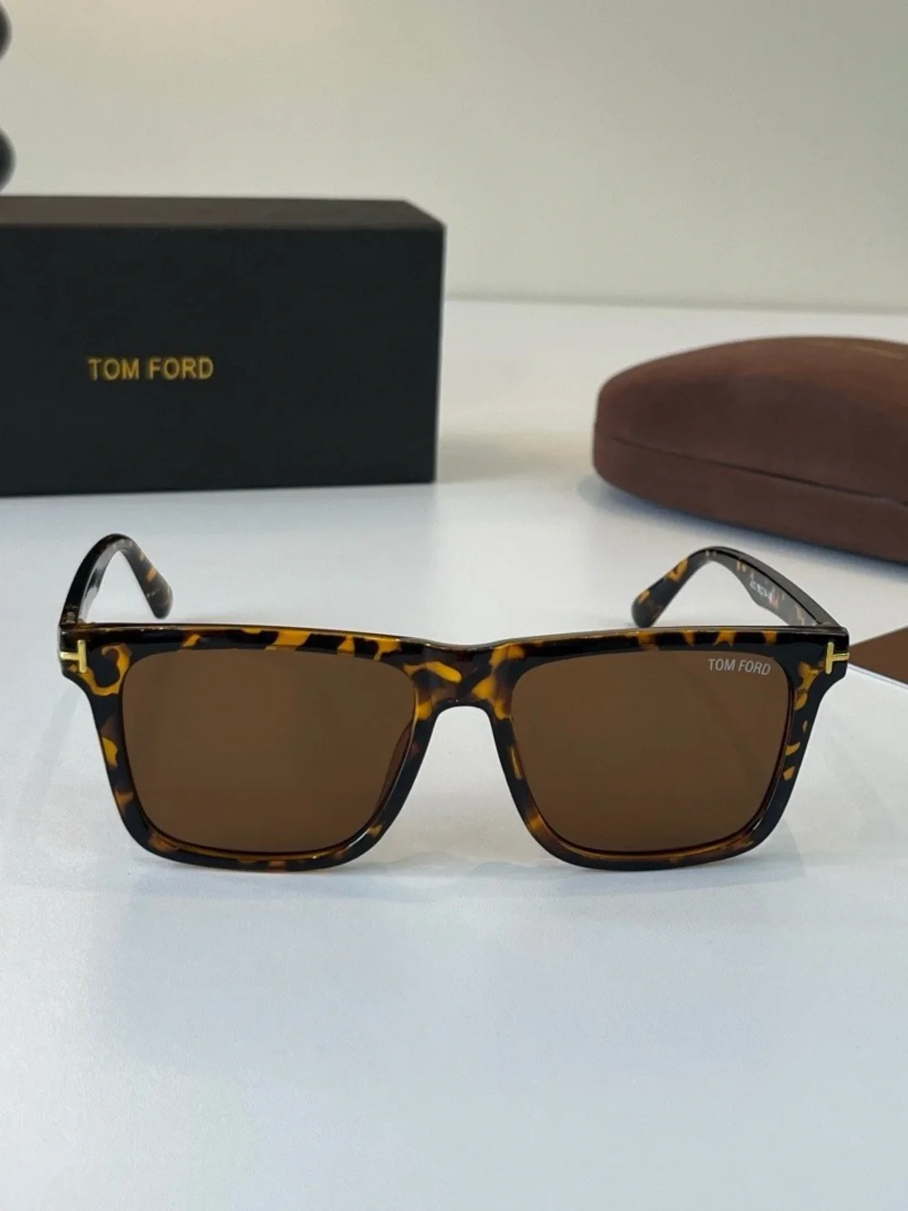 Tom Ford Tortoiseshell Sunglasses with Brown Lenses